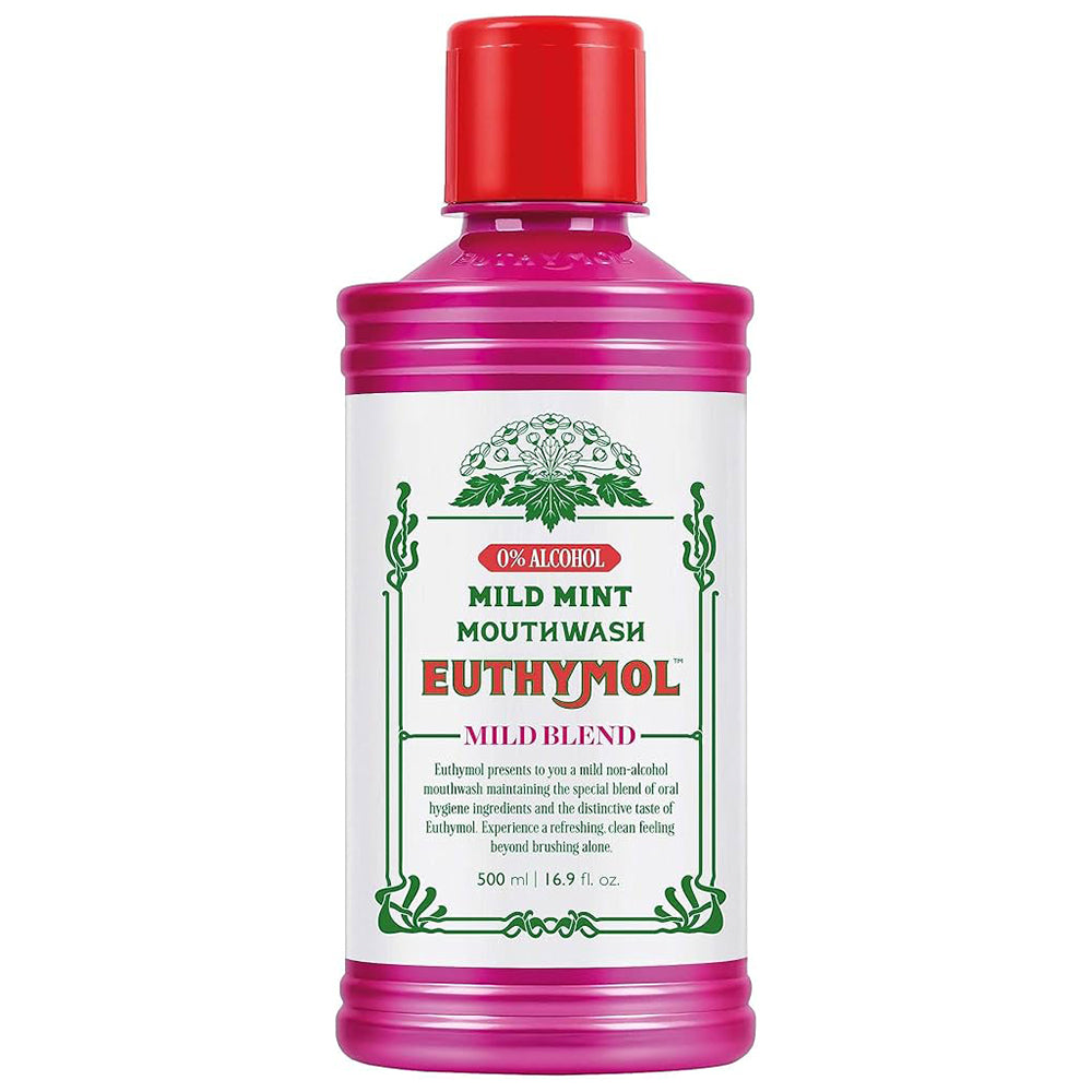 Euthymol Mild Mint Alcohol-Free Mouthwash 500 ml