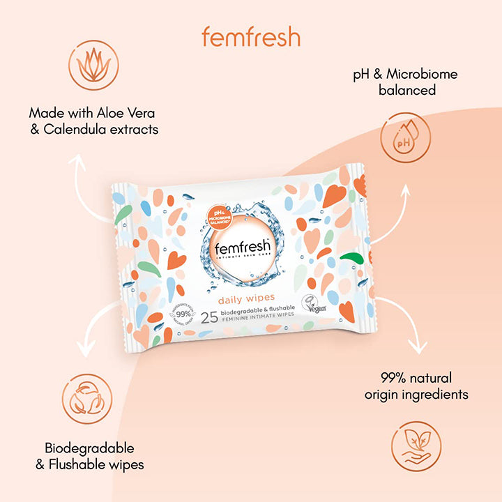 Femfresh 25 Daily Wipes