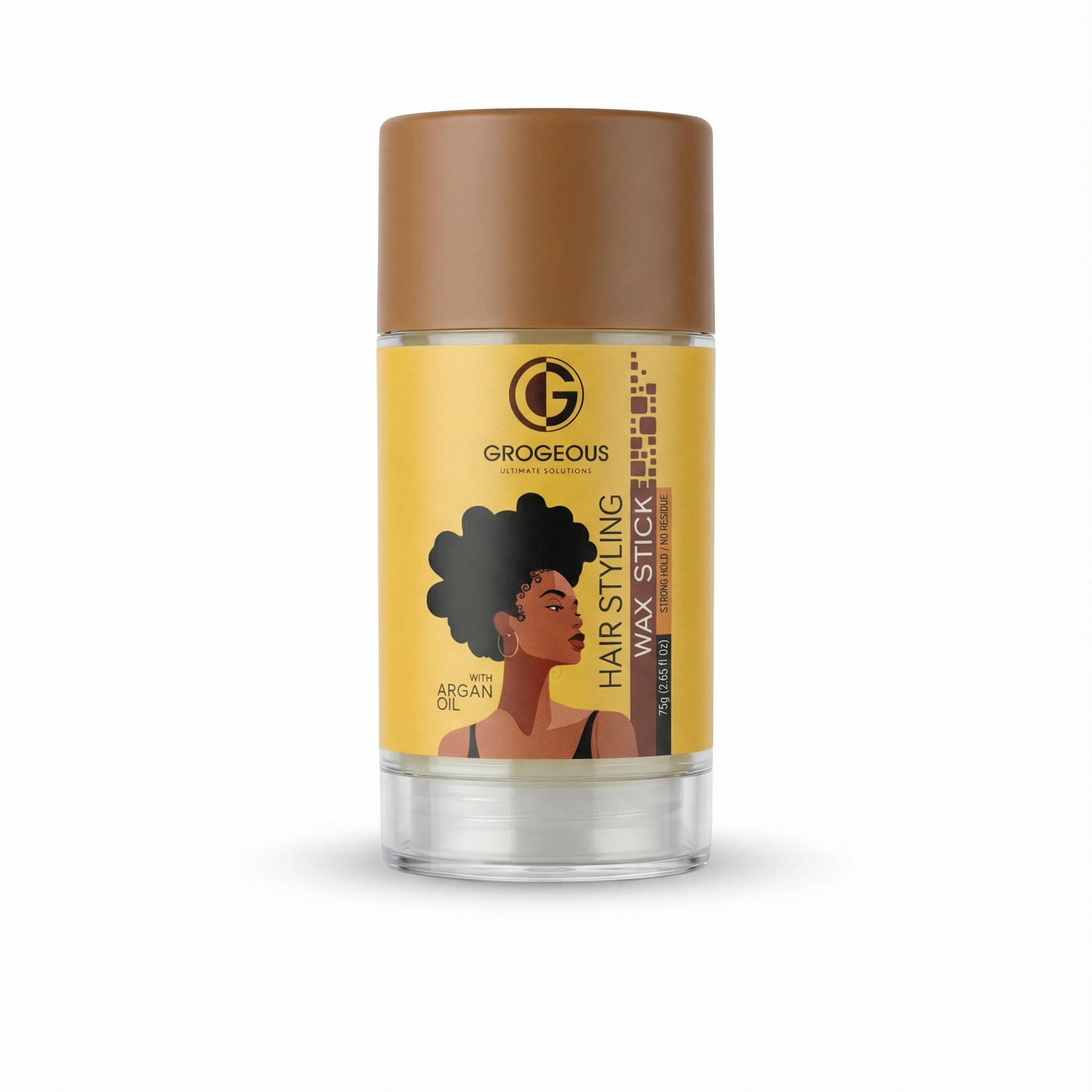 Grogeous Argan Oil Hair Styling Wax Stick on white