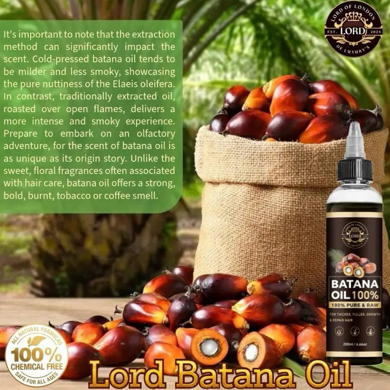 Batana fruit origin and roasted aroma graphic