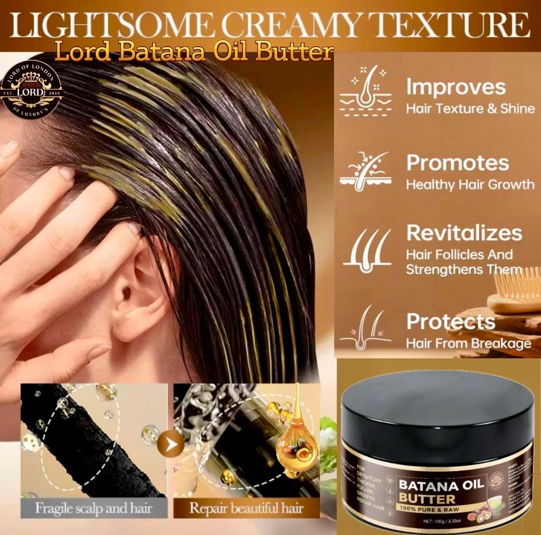 Batana Oil Butter creamy texture and shine graphic
