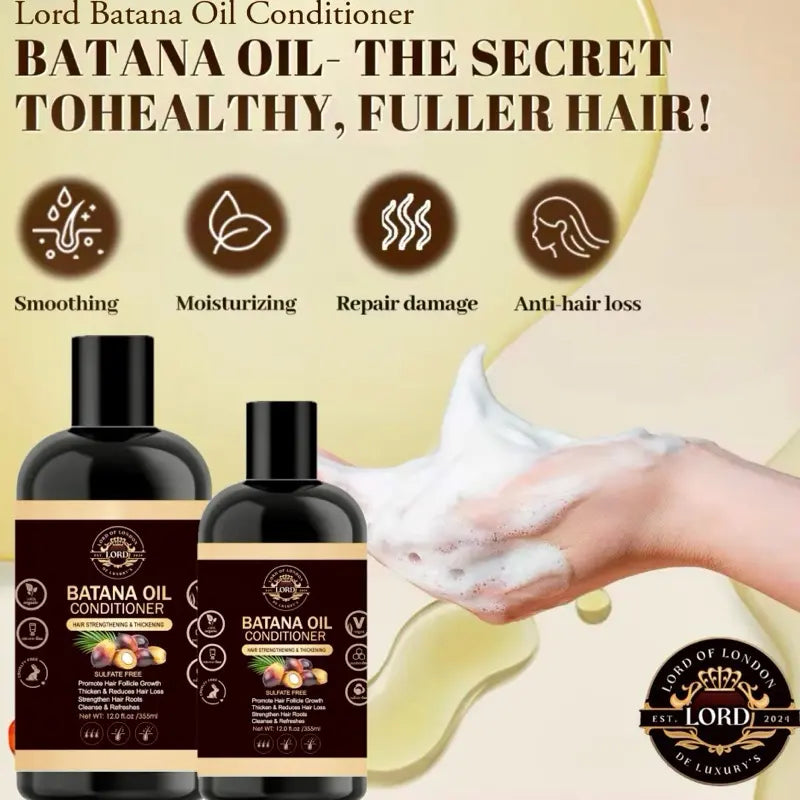 Batana conditioner moisture and shine benefits graphic