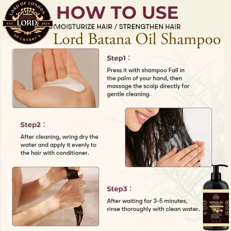 Batana shampoo three-step wash routine