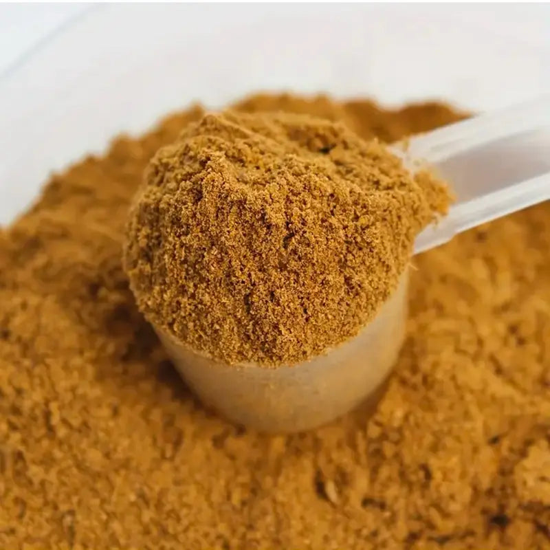 Ground chebe powder close-up