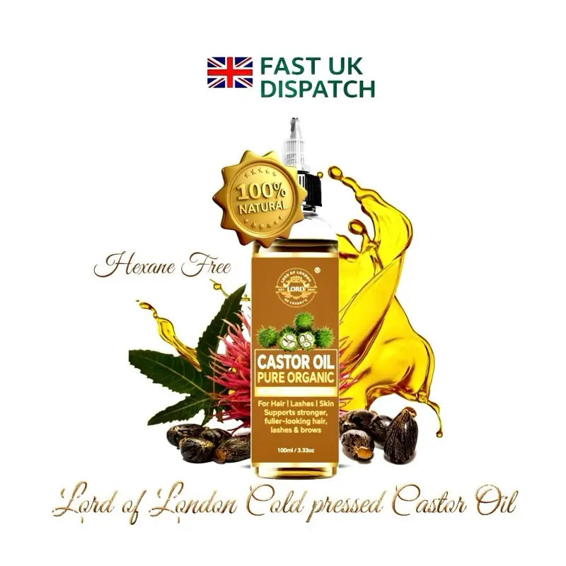 Lord of London Cold-Pressed Castor Oil 100 ml front view