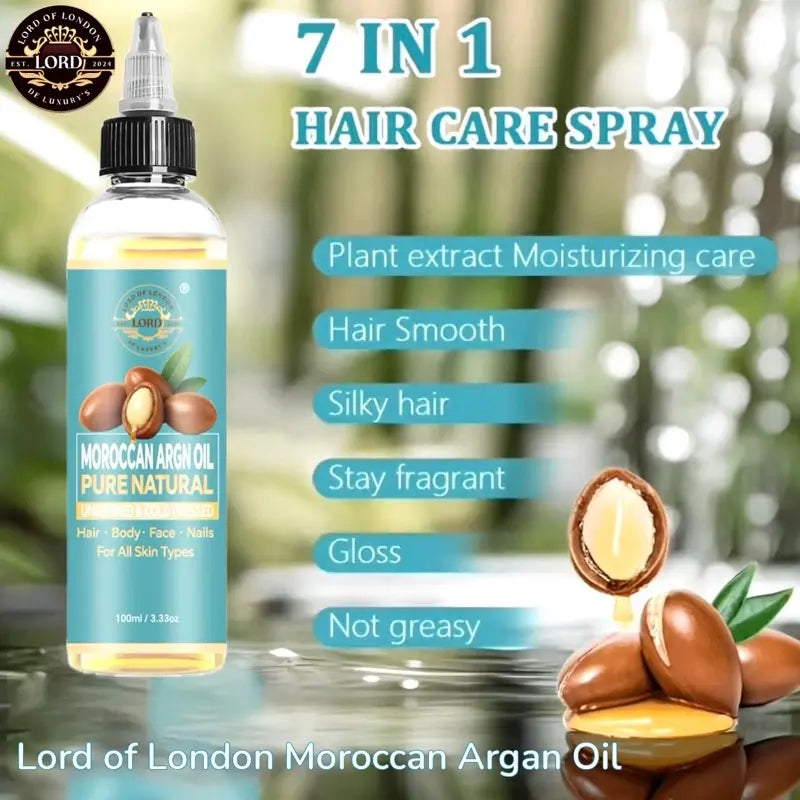 Moroccan Argan Oil seven-in-one hair care presentation