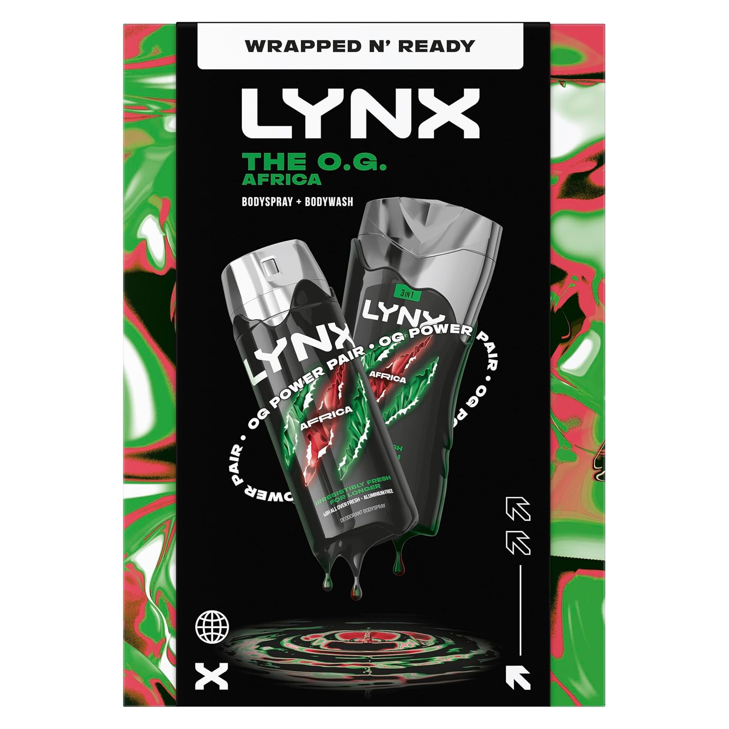 Lynx Africa The O.G. Duo Gift Set - Body Wash & Spray - Unleash the legendary Lynx Africa fragrance with t - Image 2
