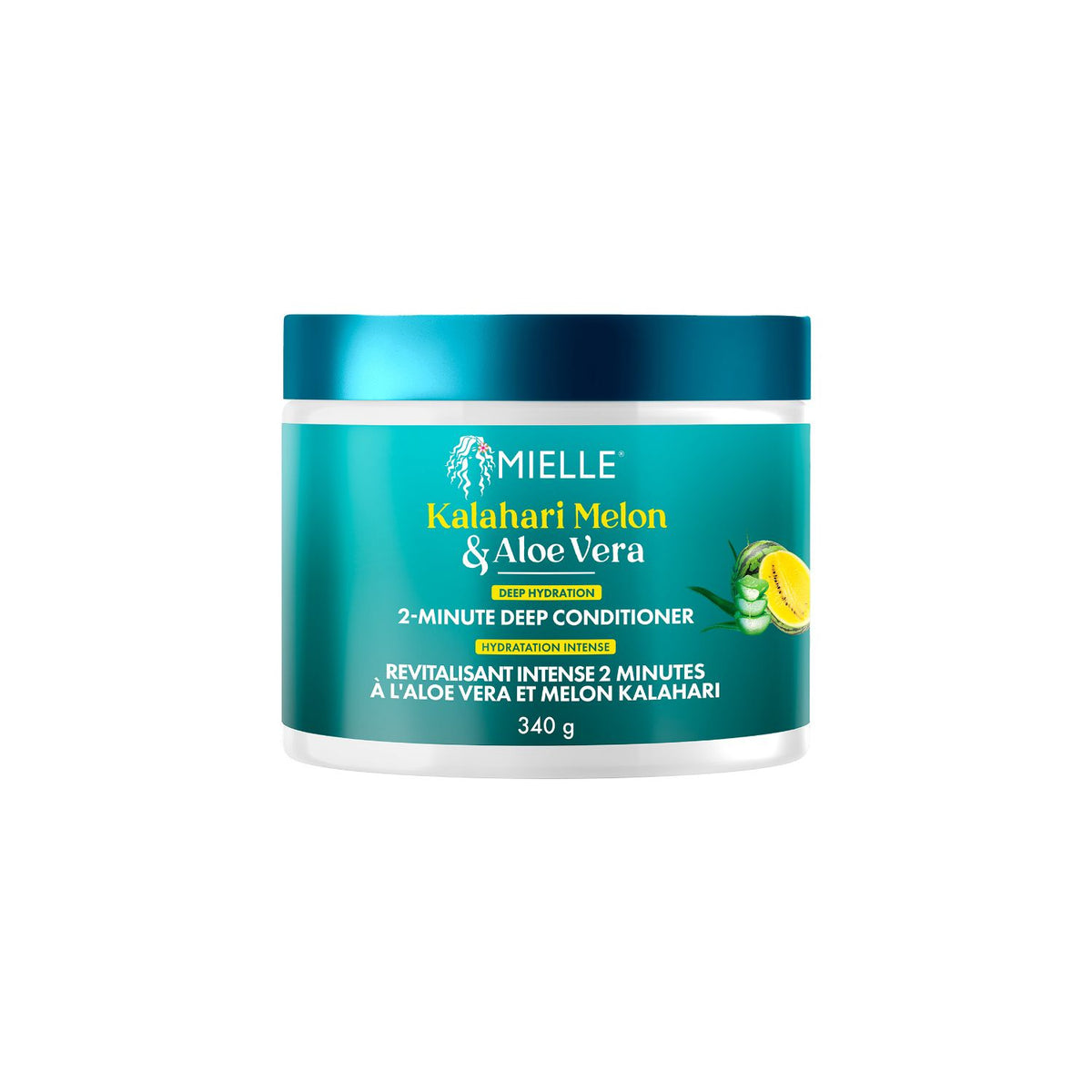 Mielle Kalahari Melon and Aloe Vera 2-Minute Deep Conditioner 340g jar, front view
