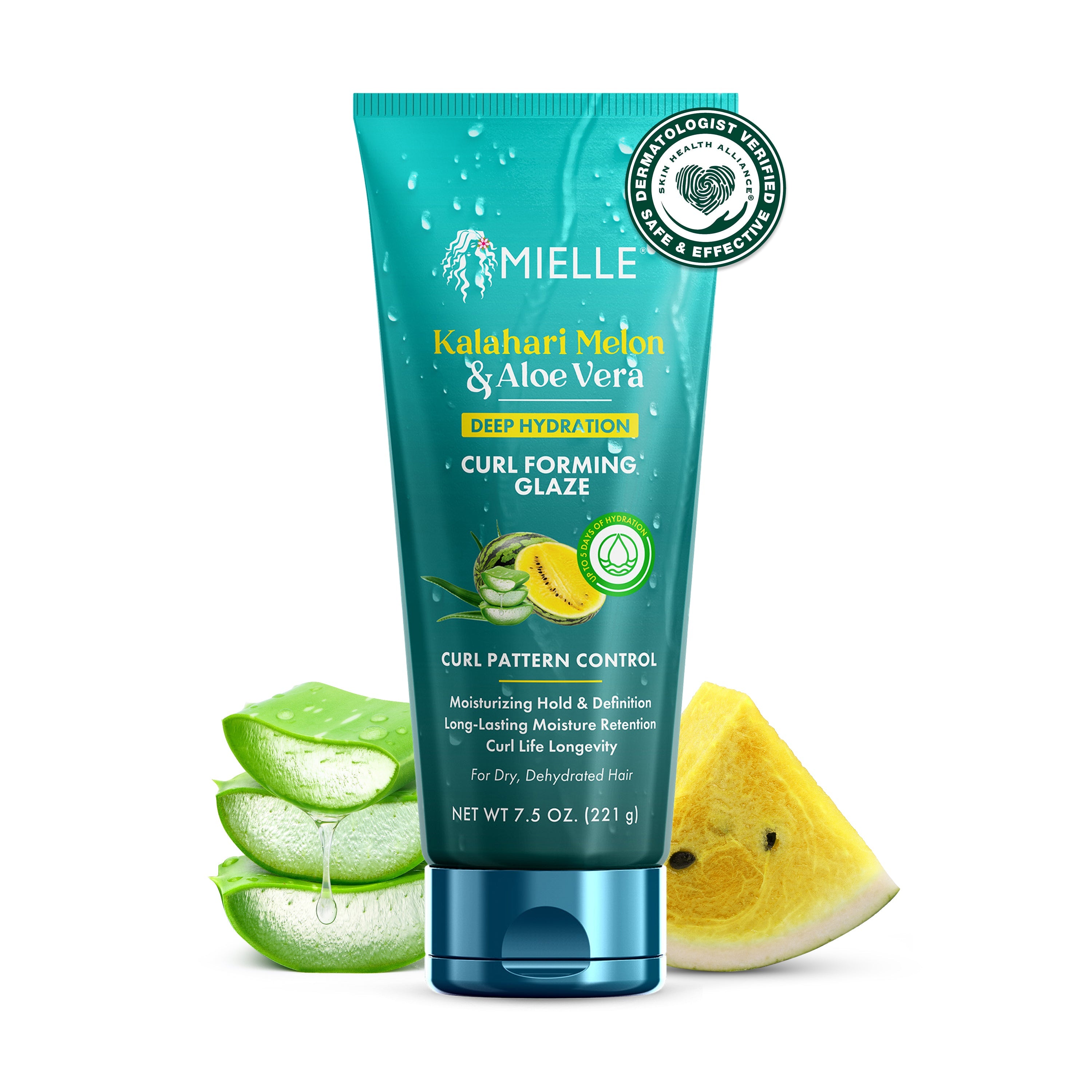 Mielle Kalahari Melon and Aloe Vera Curl Forming Glaze 221g tube, front view