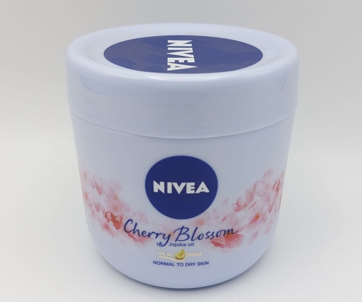 Nivea Cherry Blossom & Jojoba Oil cream jar