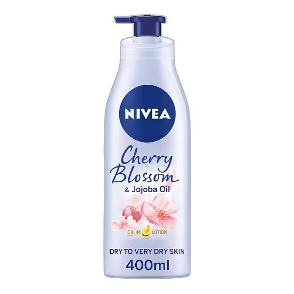 Nivea Cherry Blossom & Jojoba Oil lotion bottle