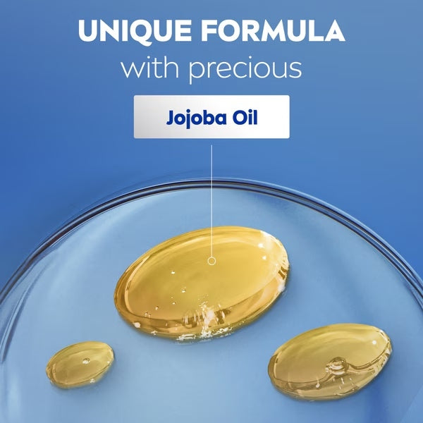 Nivea Cherry Blossom lotion jojoba oil formula graphic