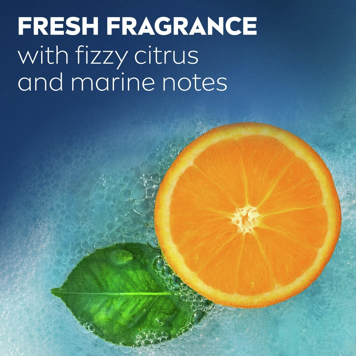 Nivea Fresh Sport citrus and marine fragrance graphic