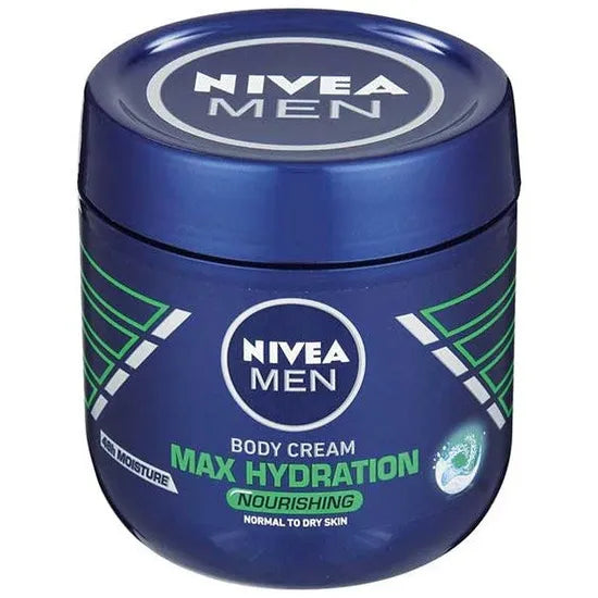 Nivea Men Max Hydration Body Cream 400 ml jar front