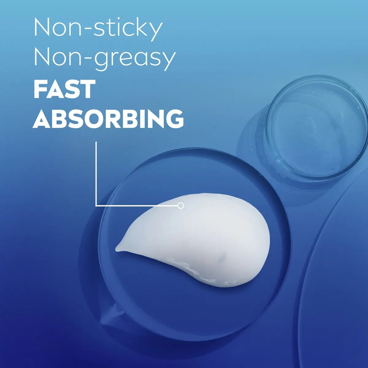 Nivea Sensitive balm texture and non-sticky finish graphic