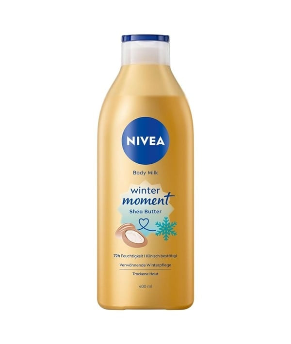 Nivea Winter Moment shea butter body milk bottle