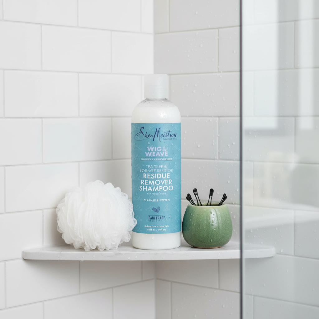 Shampoing éliminateur de résidus de perruques et de tissages Shea Moisture 13 oz