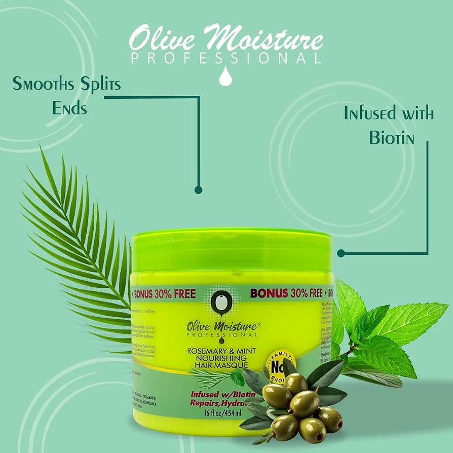 Olive Moisture Hair Masque Intense Hydration & Repair for Dry, Damaged Hair 16 oz