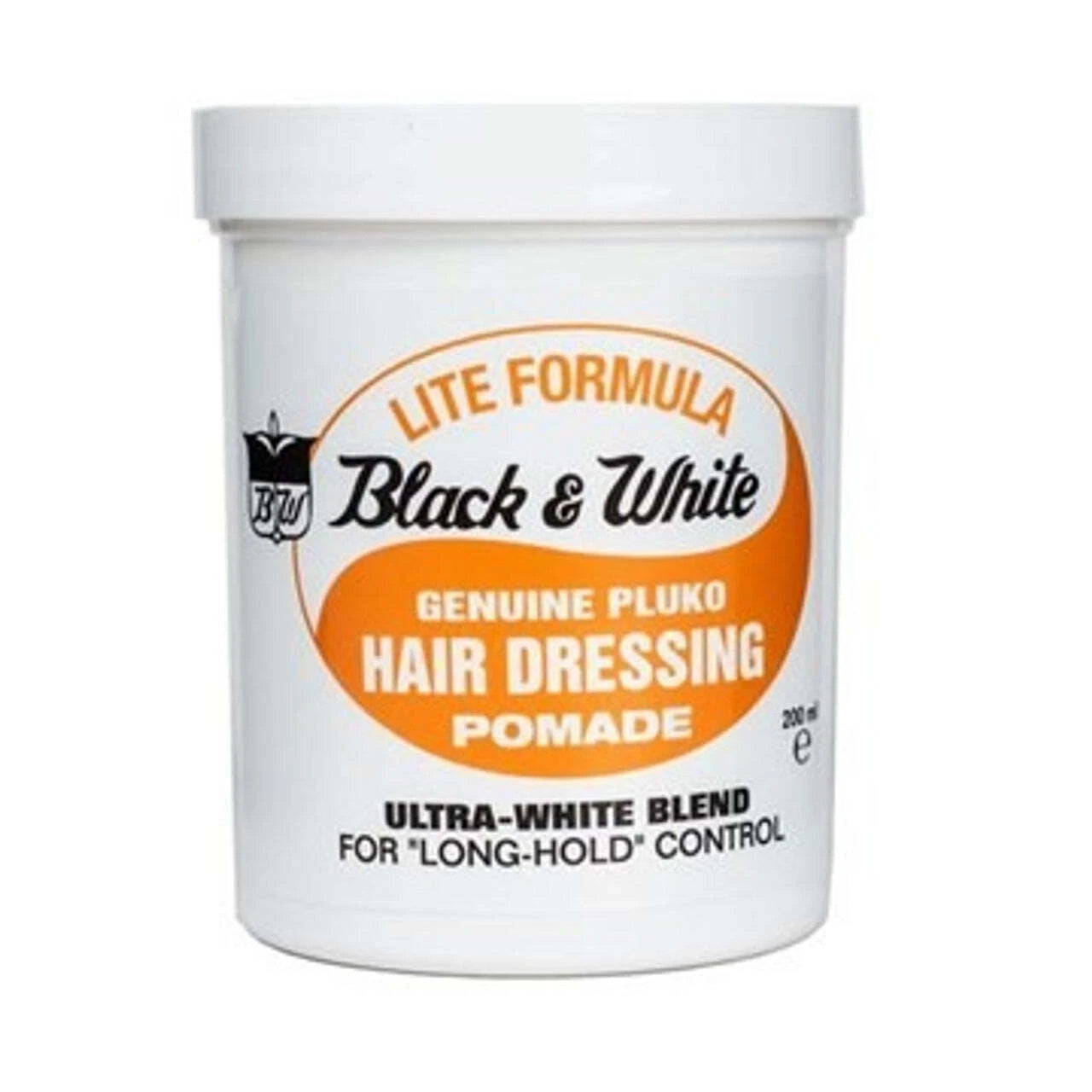 Black and White Hair Wax Genuine Hair Dressing Pomade Light Formula 200ml