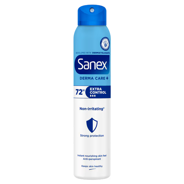 Sanex Derma Care+ Extra Control 72H spray, front view