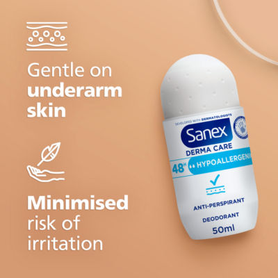 Sanex Hypoallergenic minimised irritation risk product graphic
