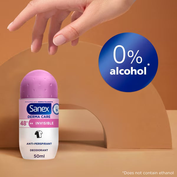 Sanex Invisible 0% alcohol product graphic