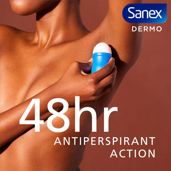 Sanex Dermo Extra Control 48-hour antiperspirant action graphic