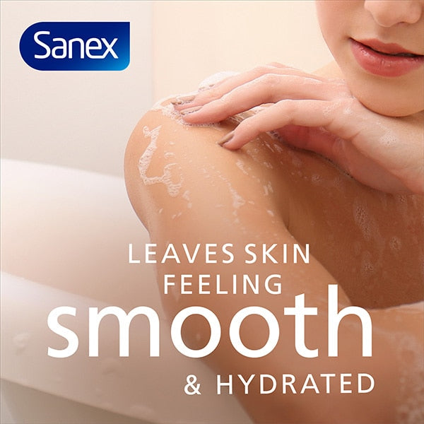 Person bathing with smooth hydrated skin
