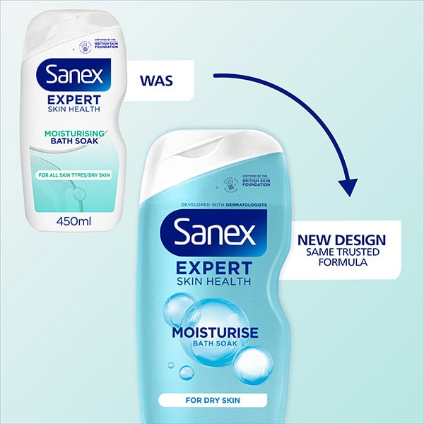 Sanex Moisturising Bath Soak packaging update