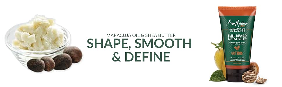 Shea Moisture Men's Maracuja & Shea Butter Beard Detangler - Achieve a smooth, knot-free beard