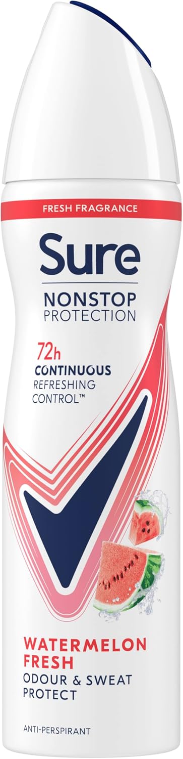 Sure Nonstop Protection Watermelon Fresh Antiperspirant 150 ml can, front view