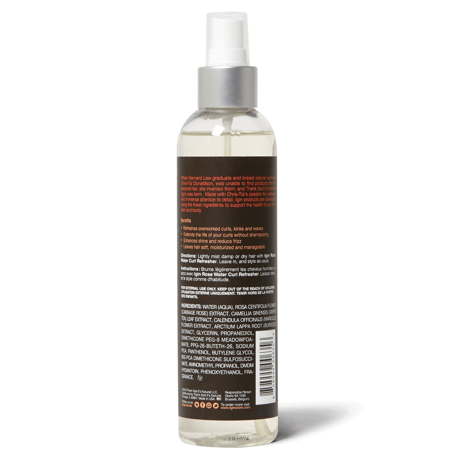 tgin - Rose Water Curl Refresher - 236ml
