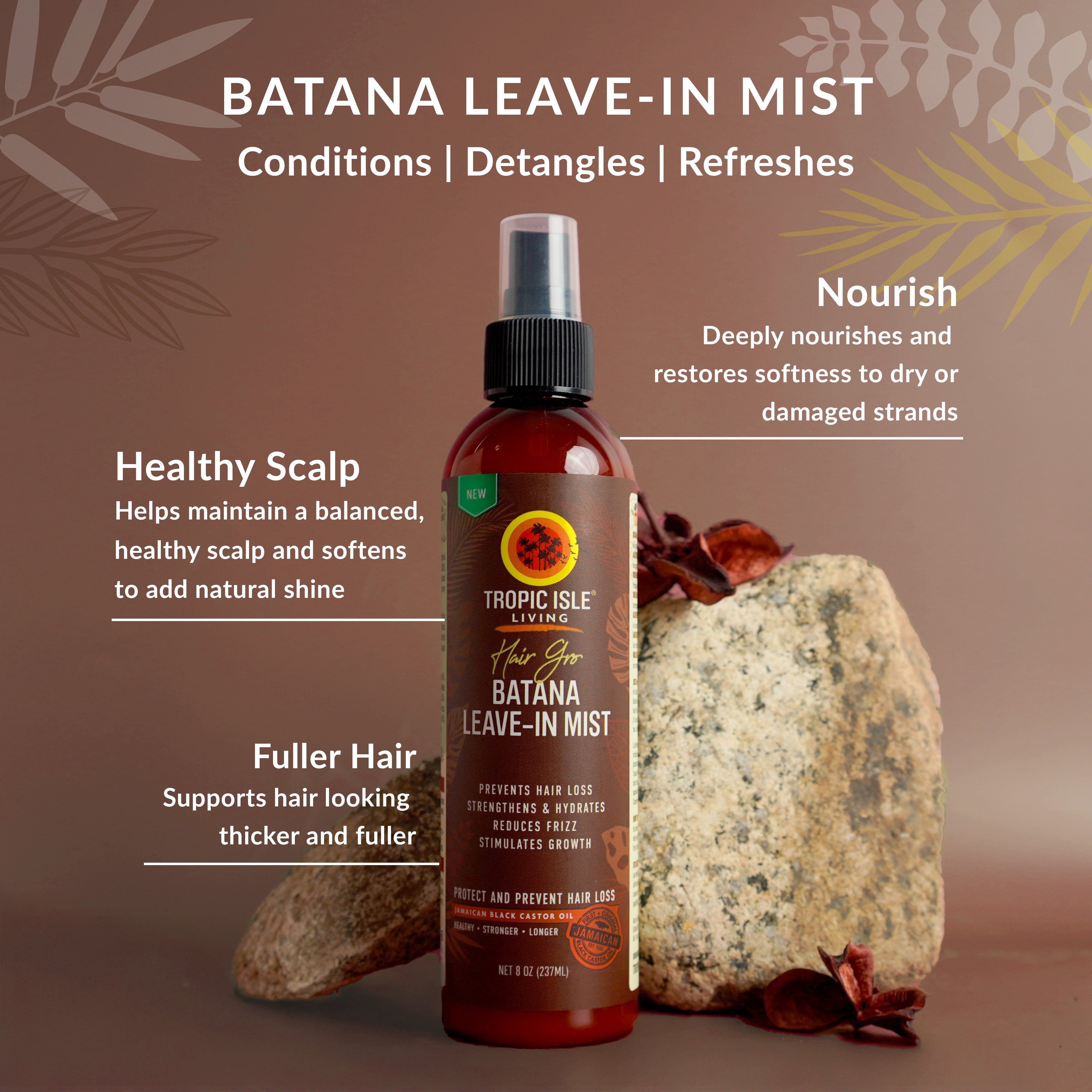Tropic Isle Living Hair Gro Batana Leave-In Mist product detail graphic