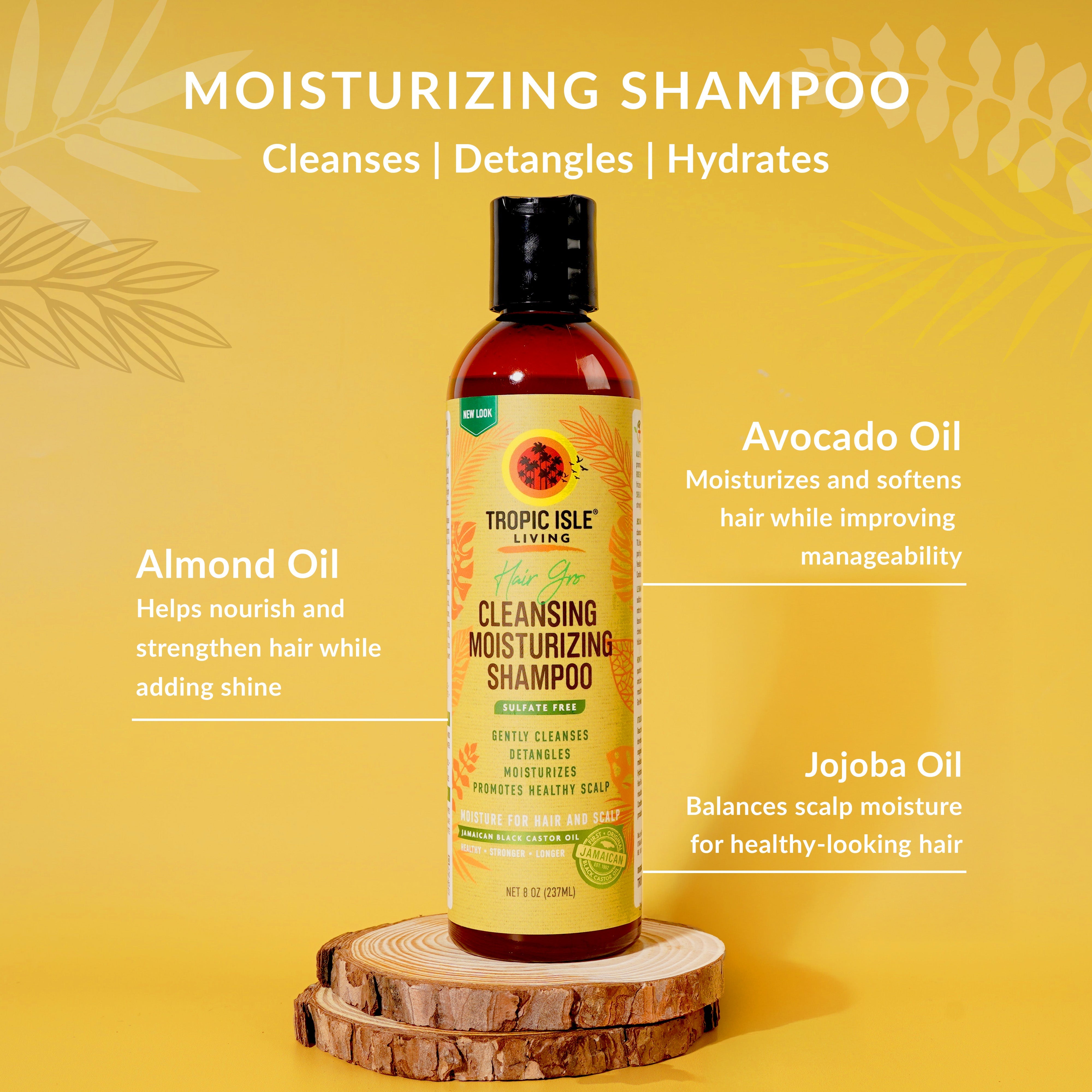 Tropic Isle Living Hair Gro Cleansing Moisturising Shampoo product detail graphic