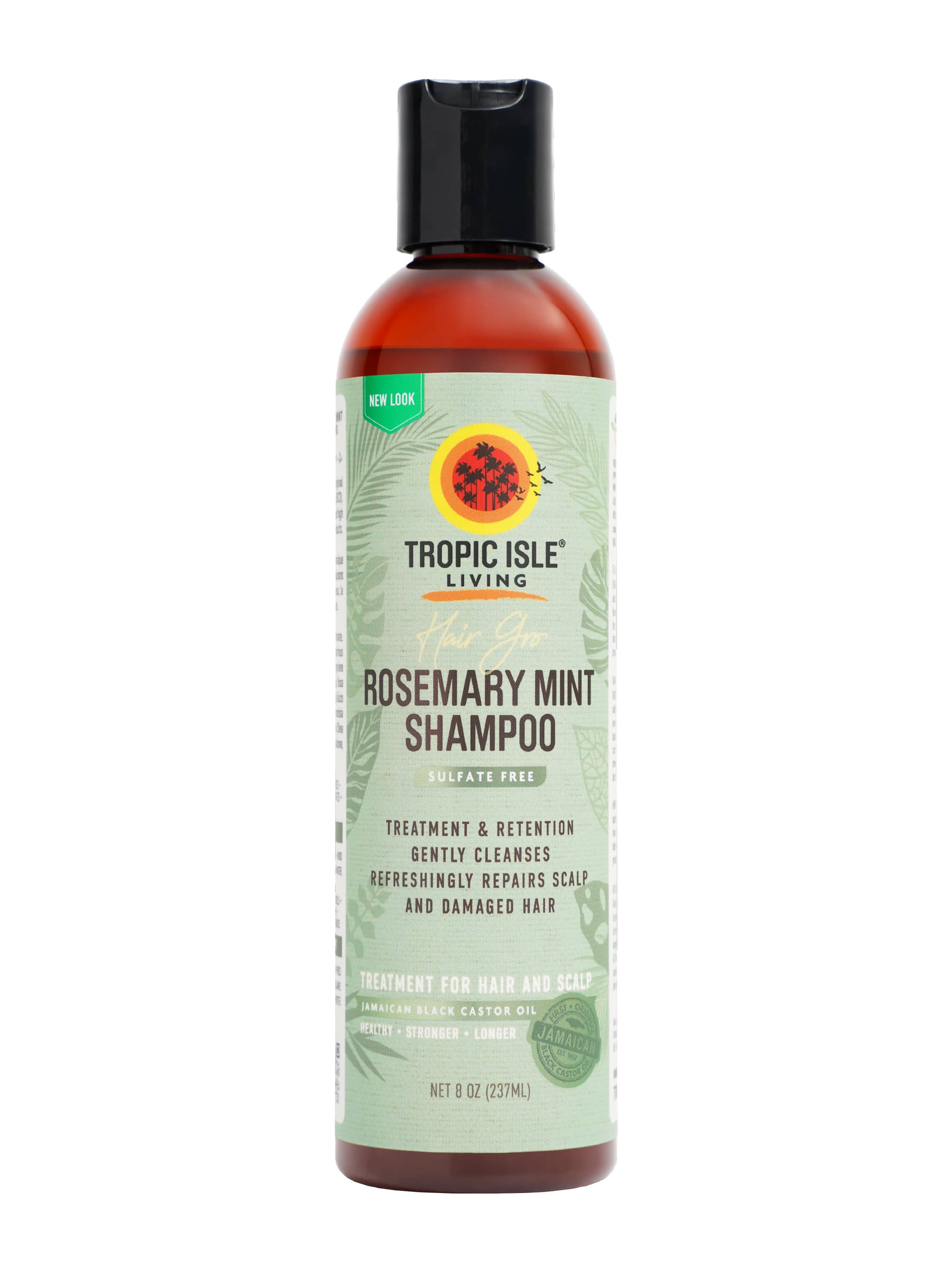 Tropic Isle Living Hair Gro Rosemary Mint Shampoo front bottle