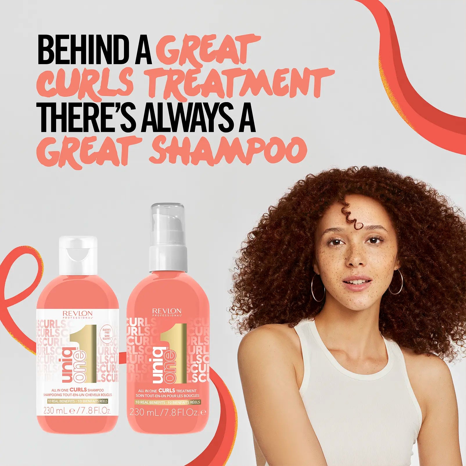 UniqOne Curls Shampoo and treatment curl-care routine