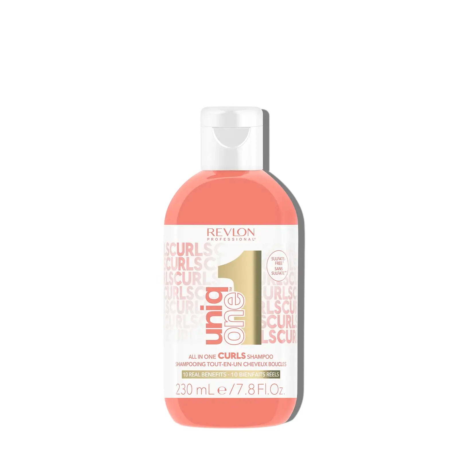 Revlon Professional UniqOne Curls Shampoo 230ml bottle, front view