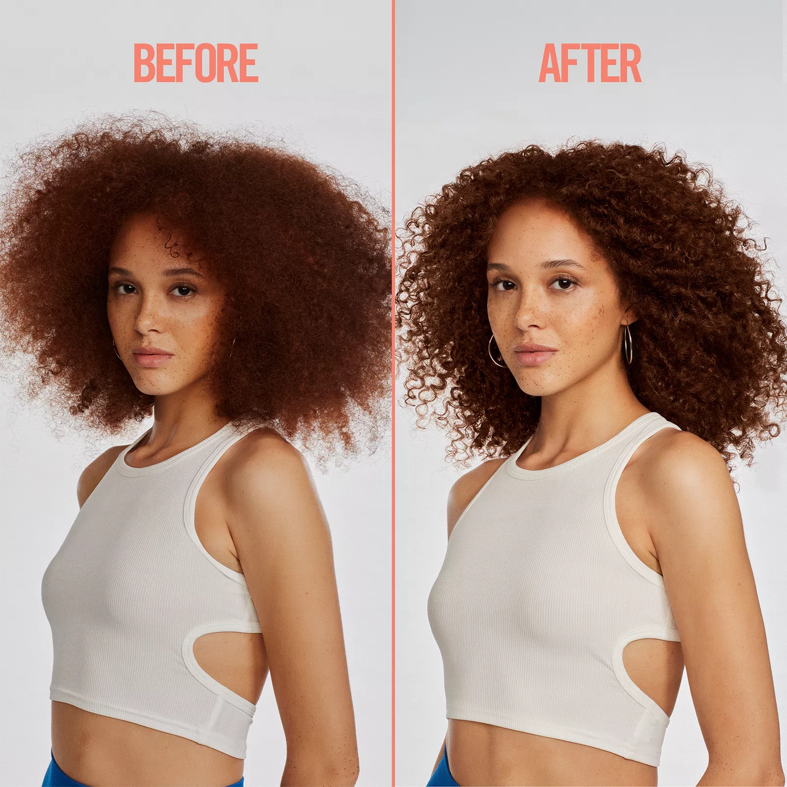 UniqOne Curls Treatment before and after curl definition