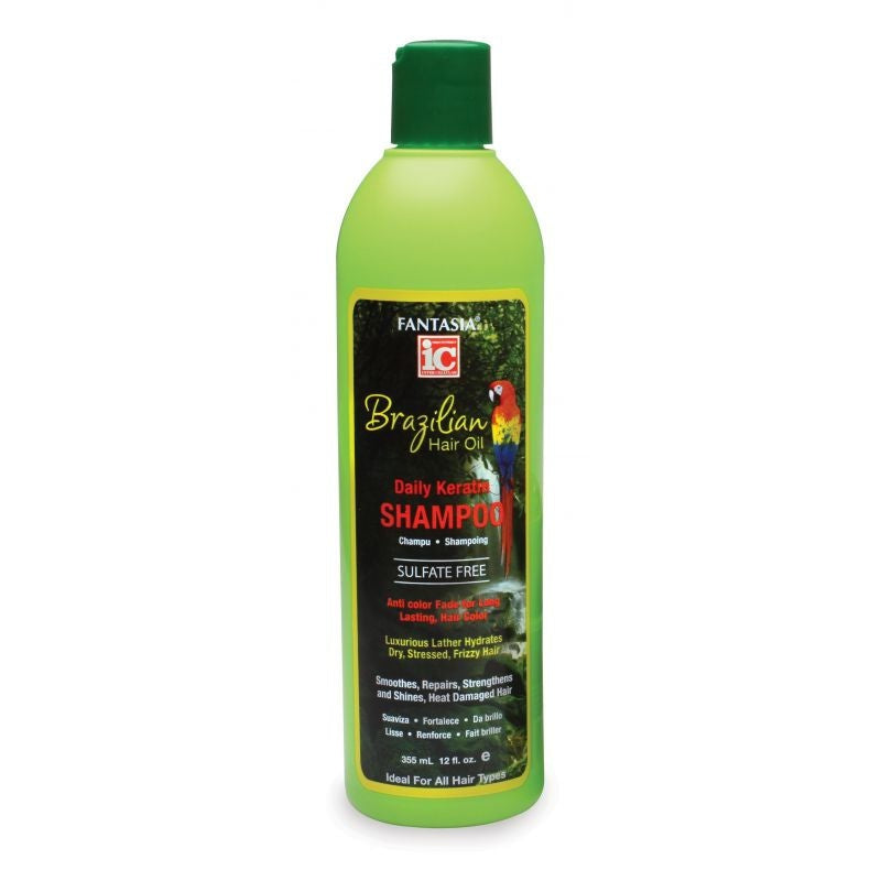 Fantasia - IC Brazilian Hair Oil Keratin Shampoo: Repair & Smooth for Damaged Hair 355ml/12 oz