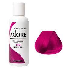 Adore Semi Permanent Hair Dye Colour - Vibrant, Ammonia-Free Colour 140 neon pink