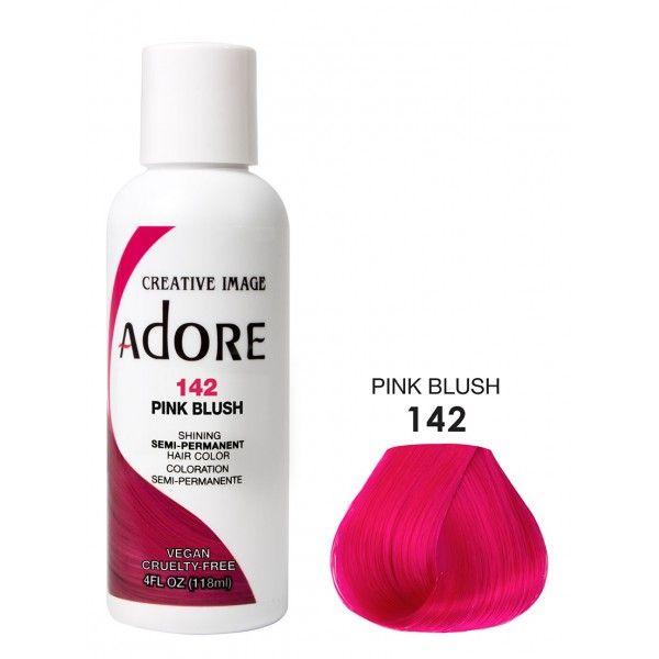 Adore Semi Permanent Hair Dye Colour - Vibrant, Ammonia-Free Colour 142 pink Blush