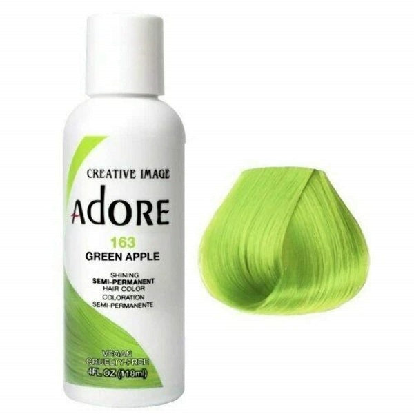 Adore Semi Permanent Hair Dye Colour 163 green apple 