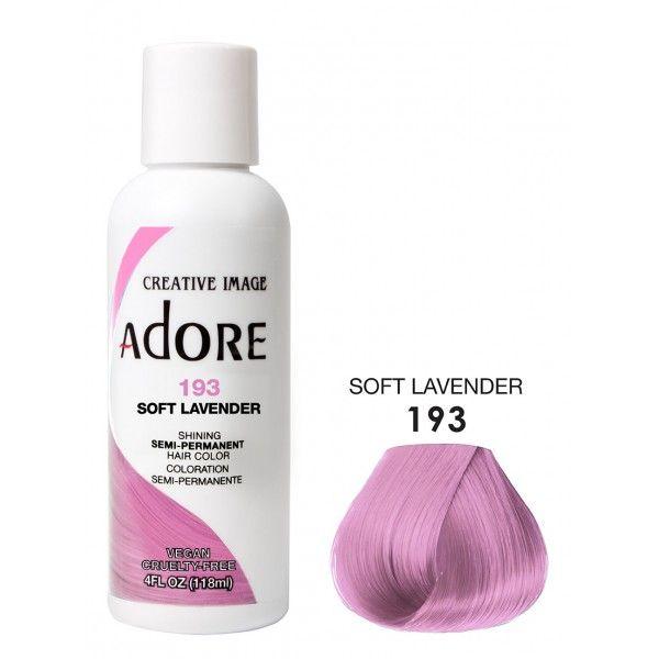 Adore Semi Permanent Hair Dye Colour 193 soft lavender