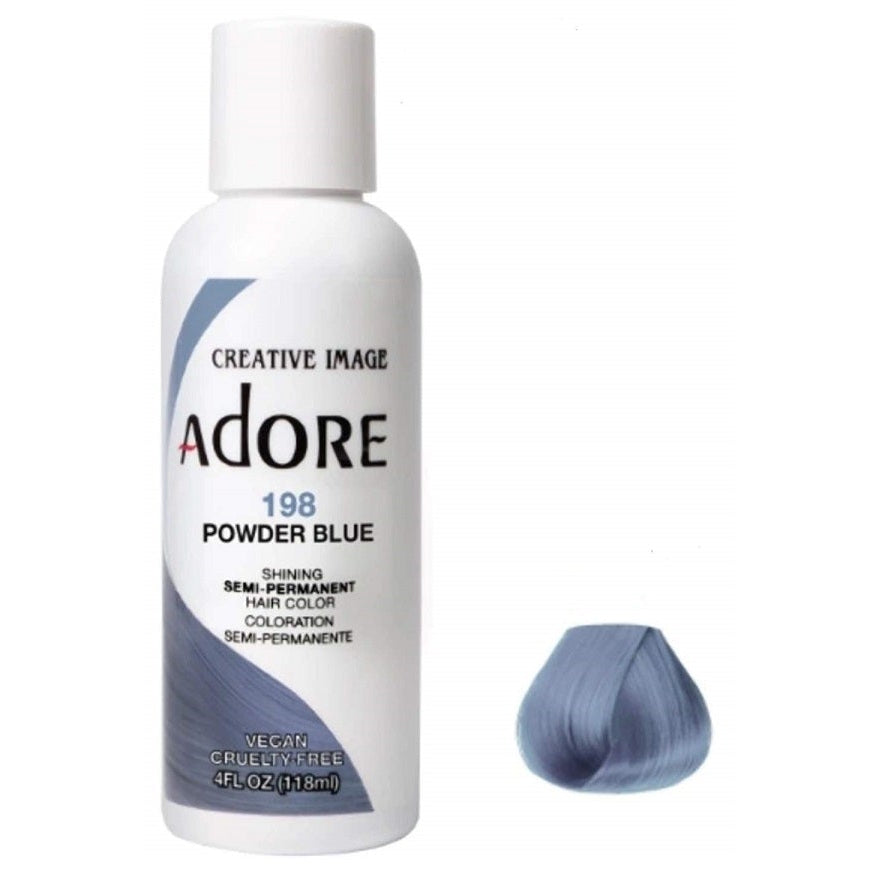 Adore Semi Permanent Hair Dye Colour 198 powder blue