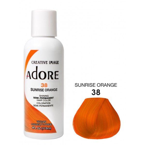 Adore Semi Permanent Hair Dye Colour 38 sunrise orange