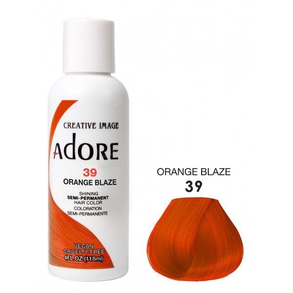 Adore Semi Permanent Hair Dye Colour 39 orange Blaze