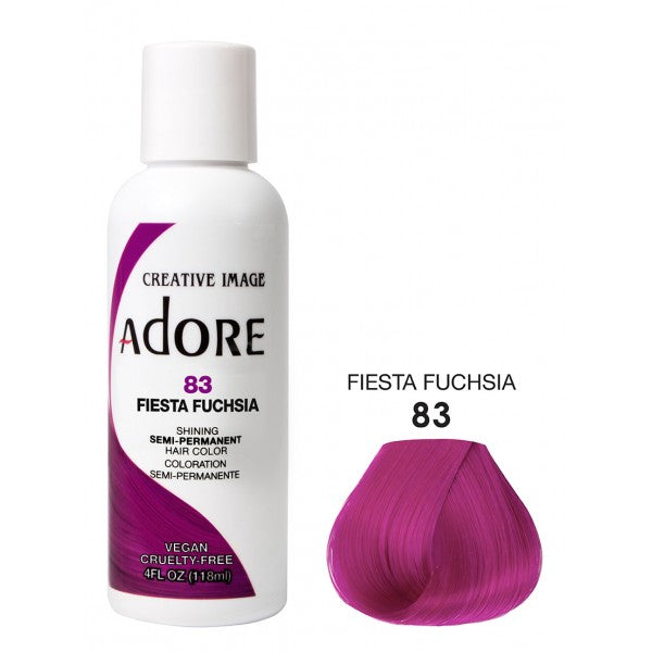 Adore Semi Permanent Hair Dye Colour 83 fiesta fuchsia