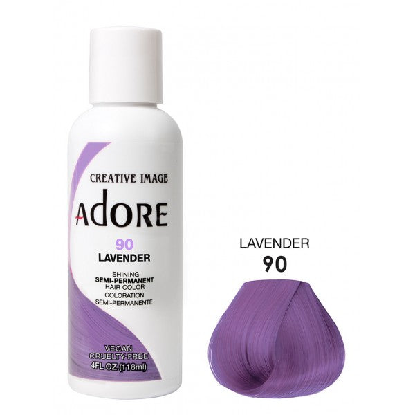 Adore Semi Permanent Hair Dye Colour 90 lavender