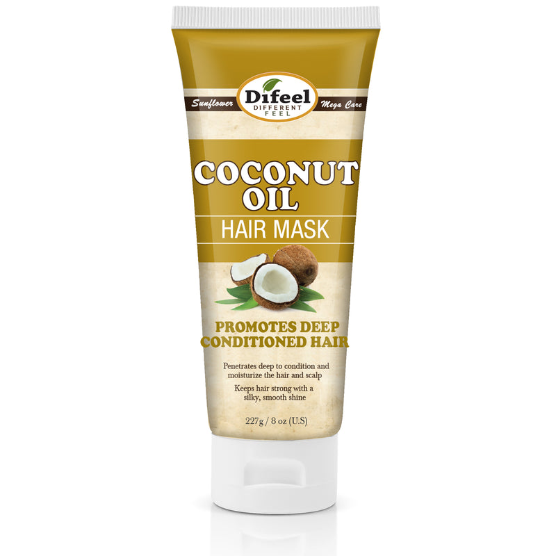 Difeel Coconut Oil Hair Mask Deeply Nourishing & Strengthening for All Hair Types 8 oz