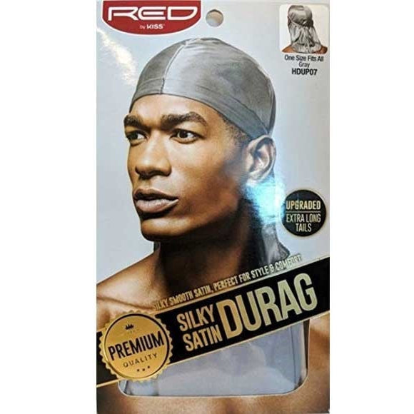 RED BY KISS Silky Satin Durag Gray HDUP07  1